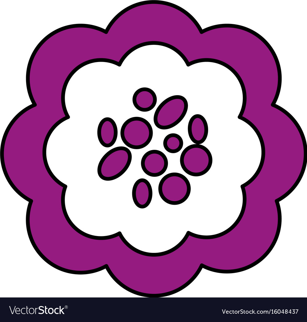 Single violet flower icon image