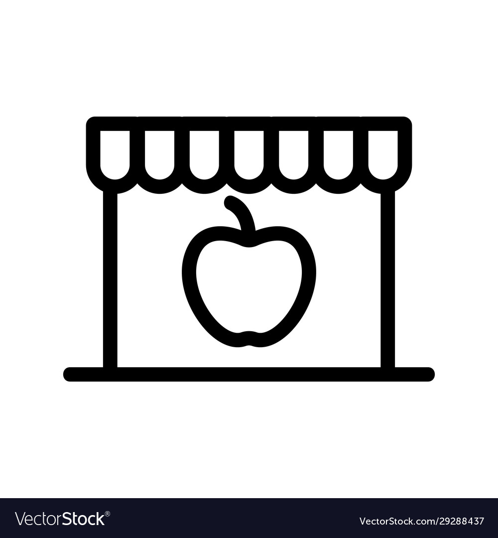 Store health food icon isolated contour