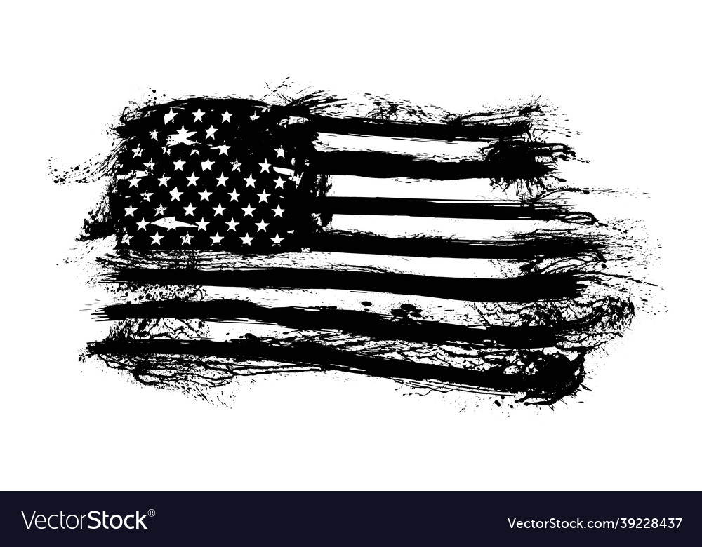 Usa flag distressed american flag commercial use Vector Image