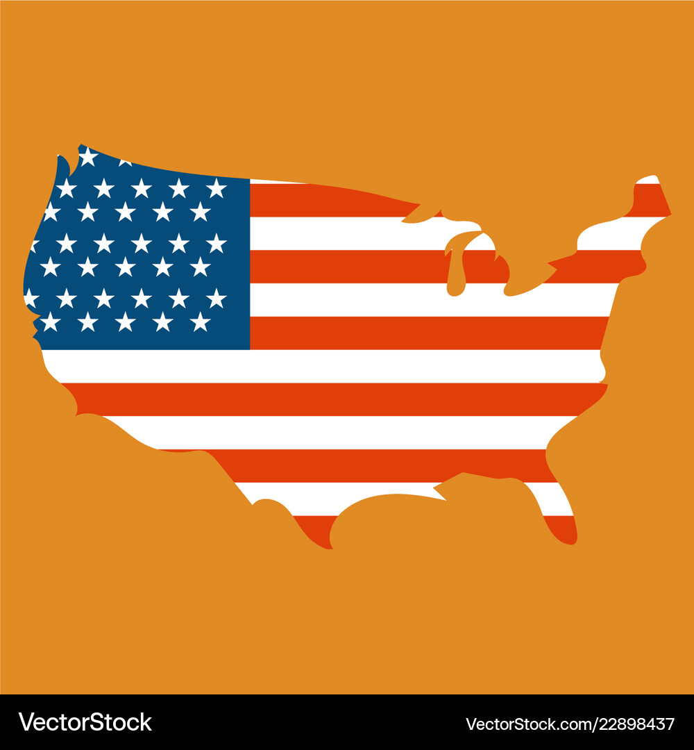 Usa map flag Royalty Free Vector Image - VectorStock