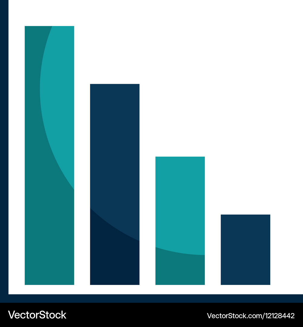 Bars statistics isolated icon Royalty Free Vector Image