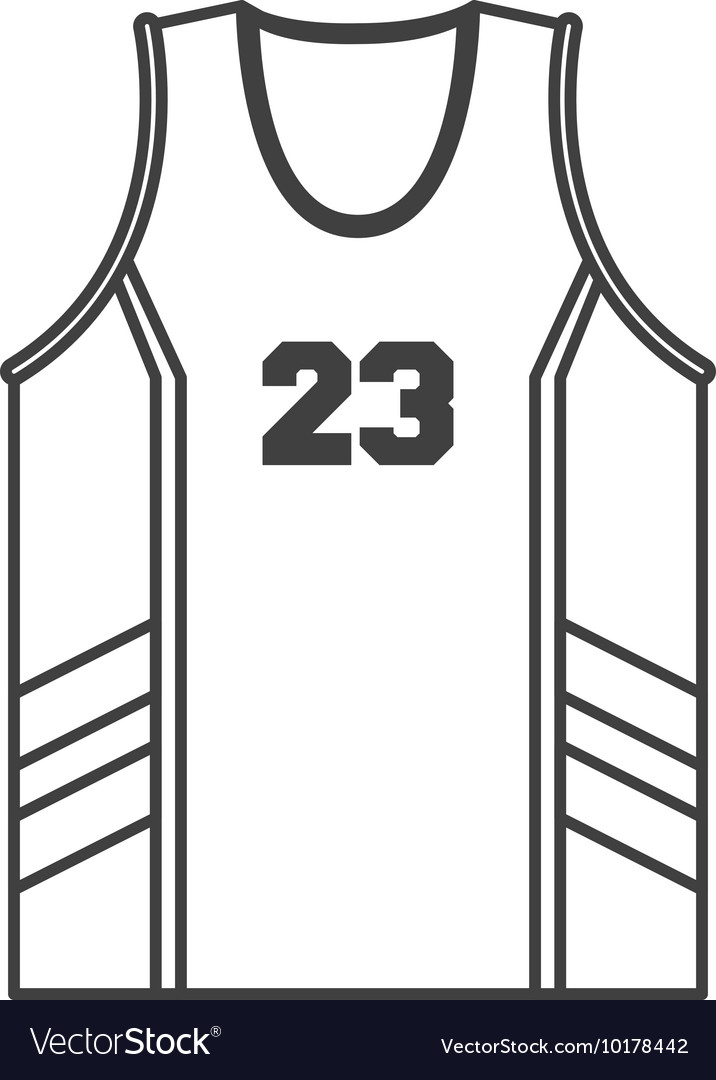 Basketball Jersey Icon - Flat Style