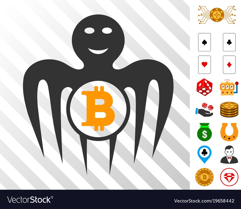 Bitcoin glückliches Monster-Symbol mit Bonus