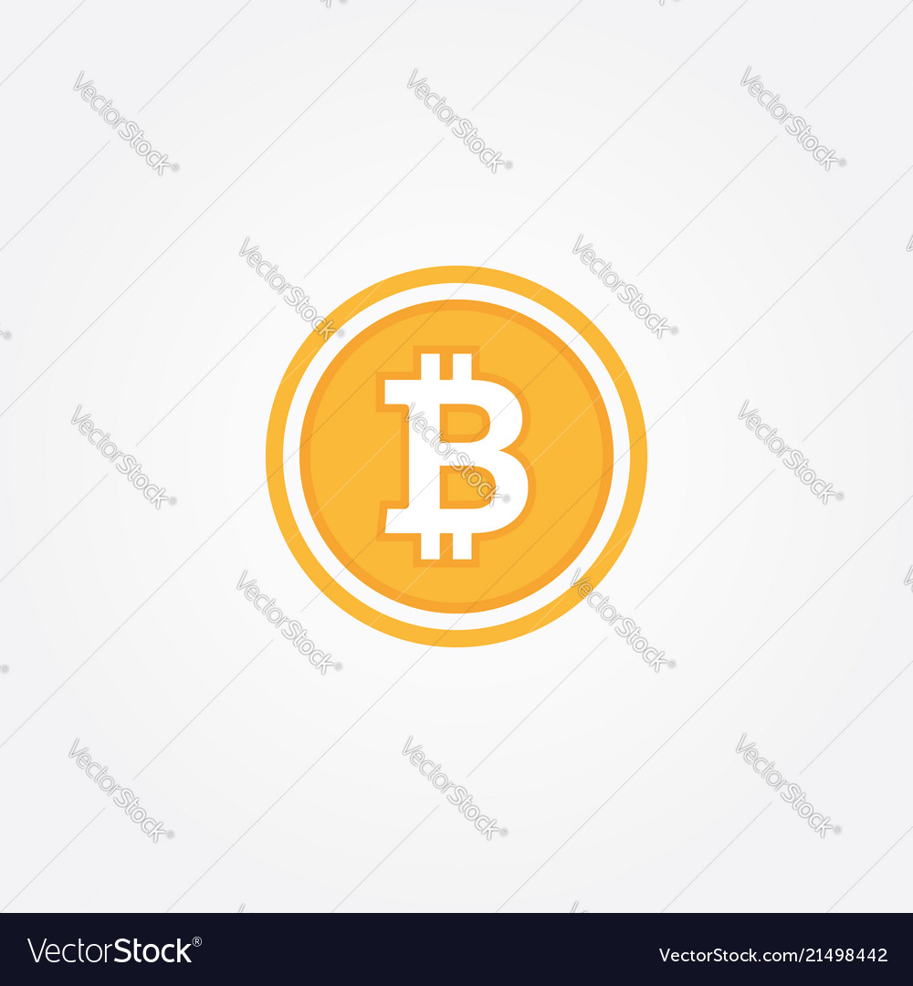 Bitcoin Symbol im flachen Design