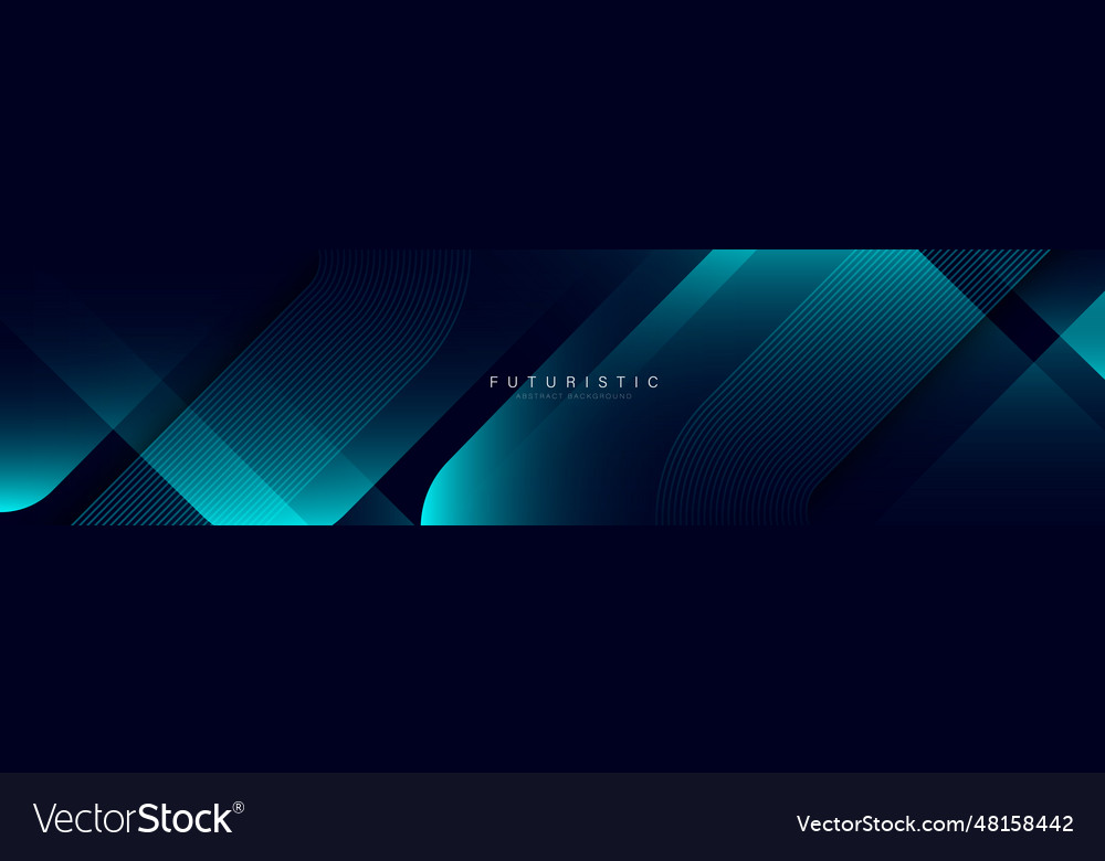 Dark blue abstract background with glowing Vector Image