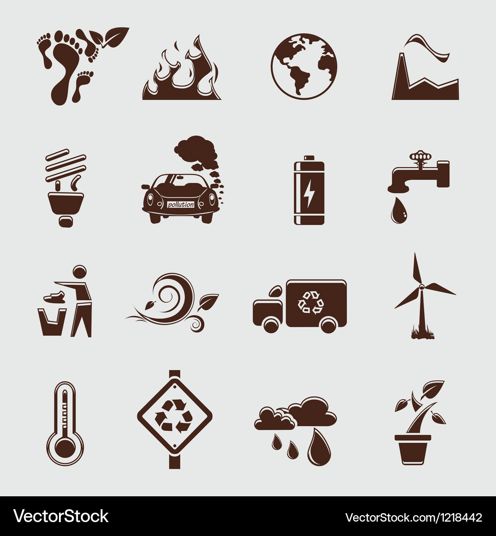 Eco set Royalty Free Vector Image - VectorStock