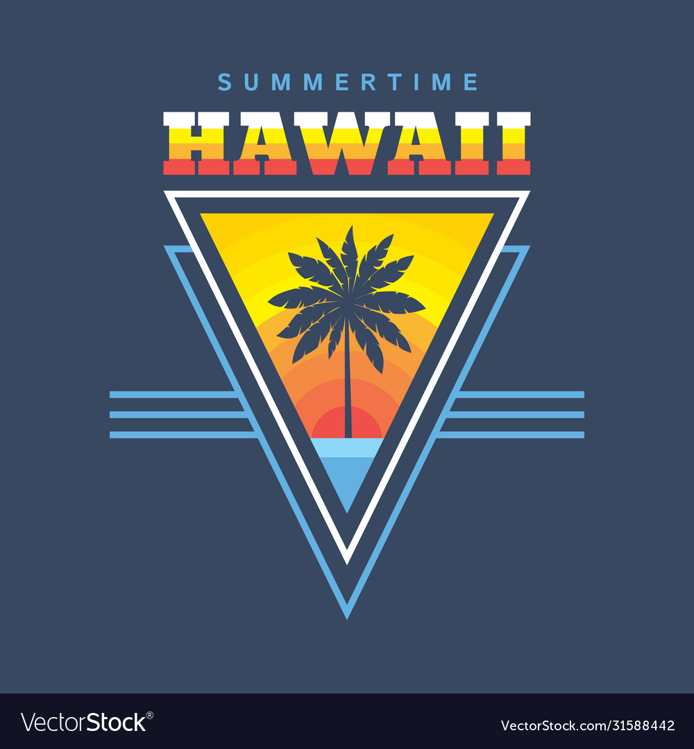 Hawaii summertime - concept vector image Hawaii summertime - concept