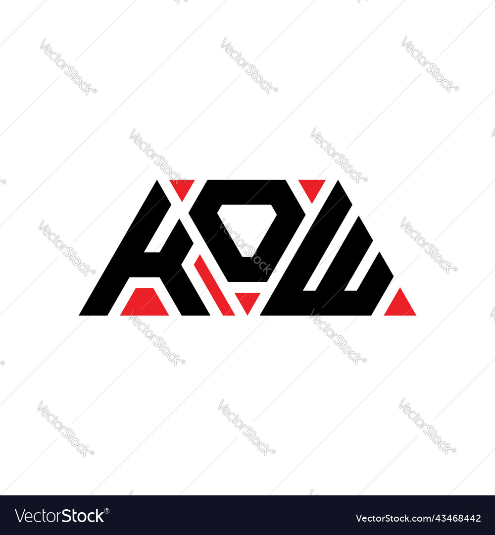 Kow triangle letter logo design