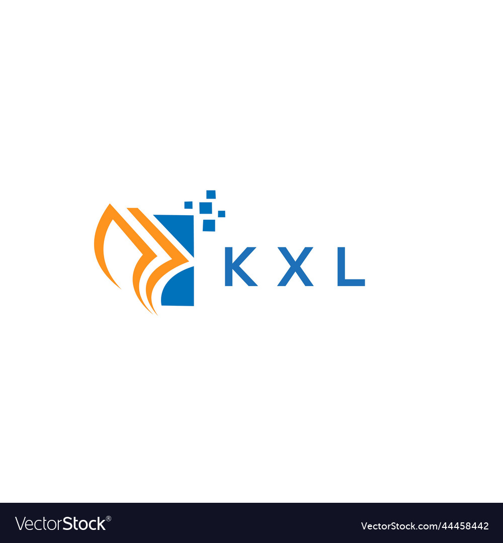 Kxl credit repair accounting logo design on white