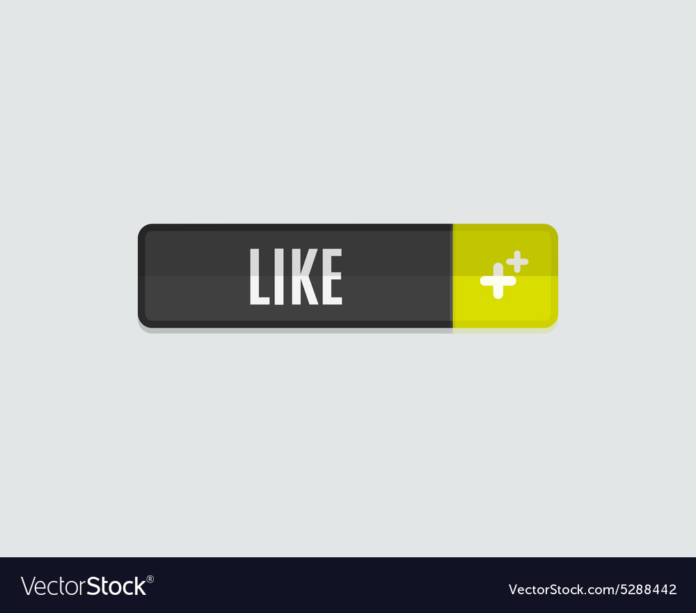 Like web button flat design