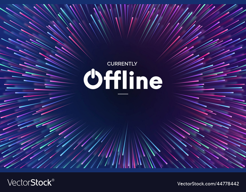 Modern currently offline banner template design Vector Image