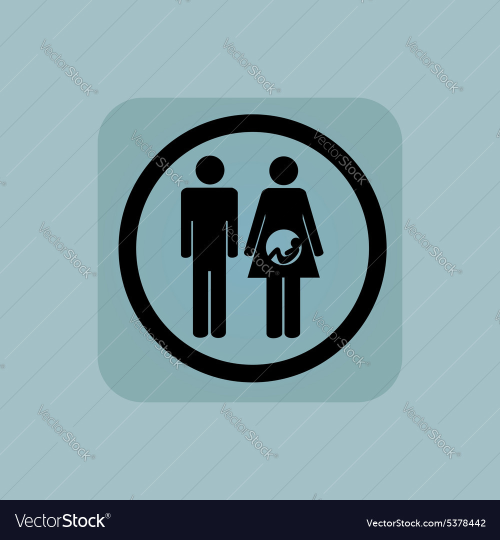 Pale blue young family sign