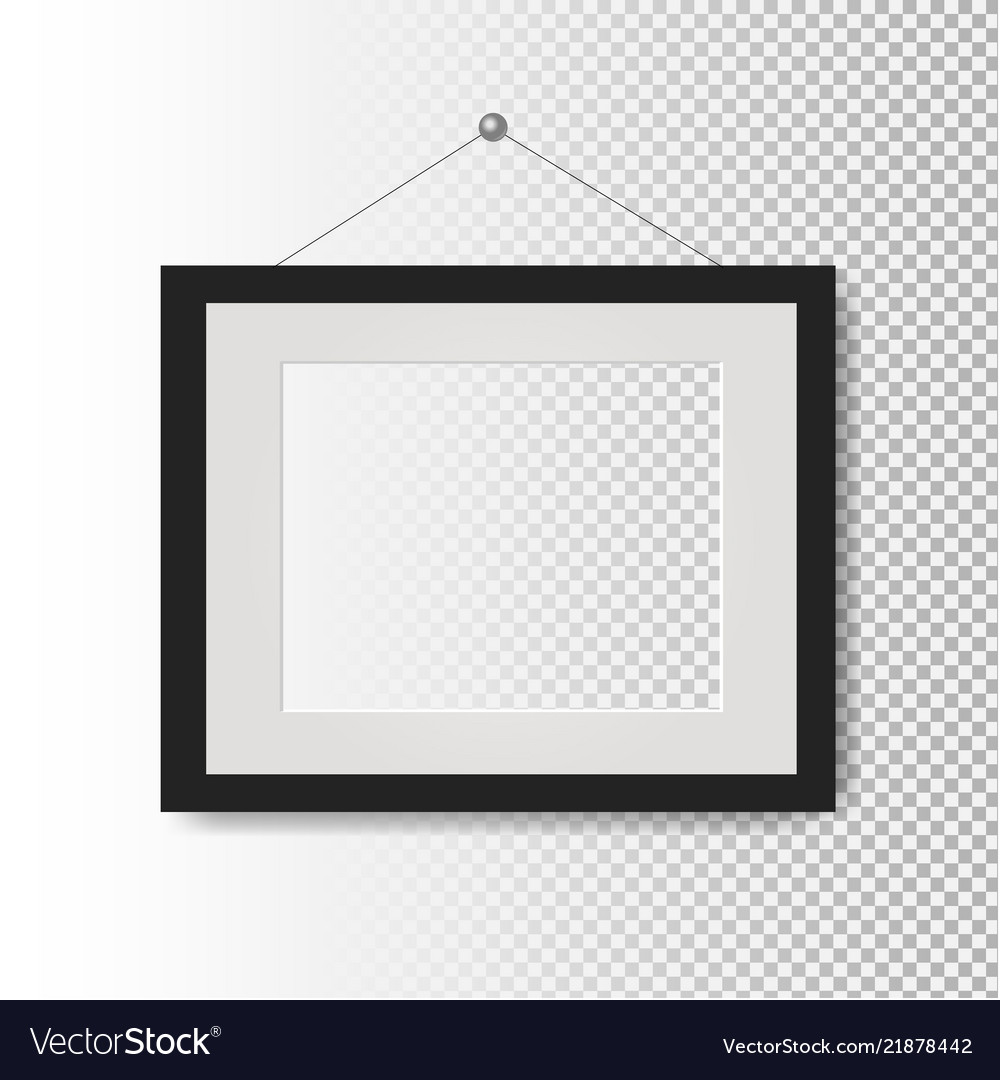 Picture frame transparent background Royalty Free Vector