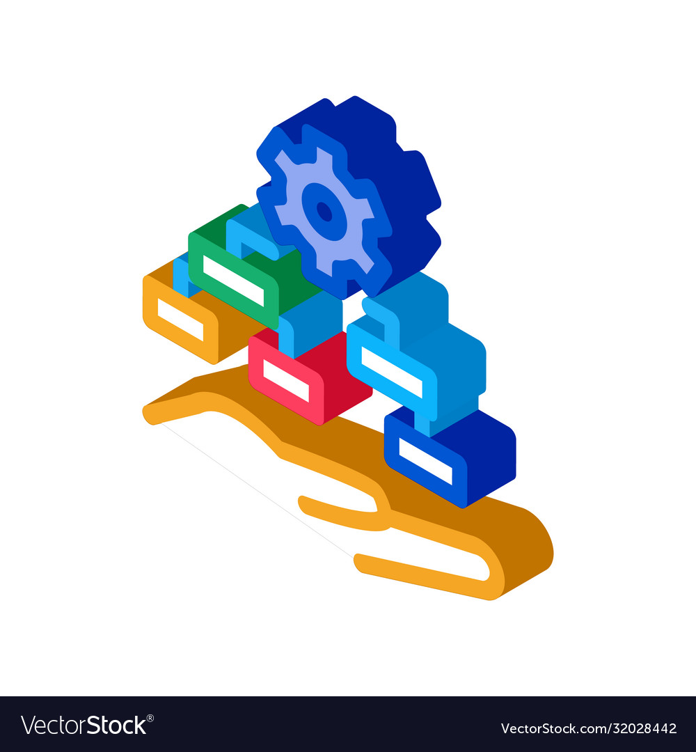 Settings algorithm isometric icon