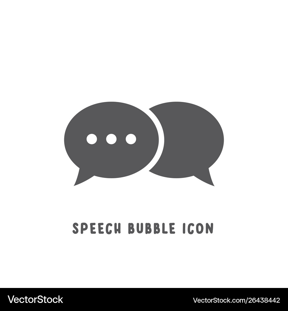Speech bubble icon simple flat style Royalty Free Vector
