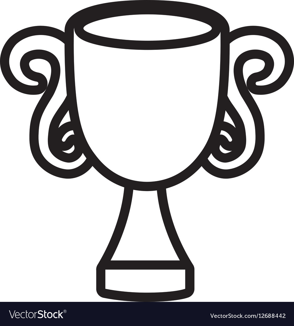 Trophy win sport award icon outline Royalty Free Vector