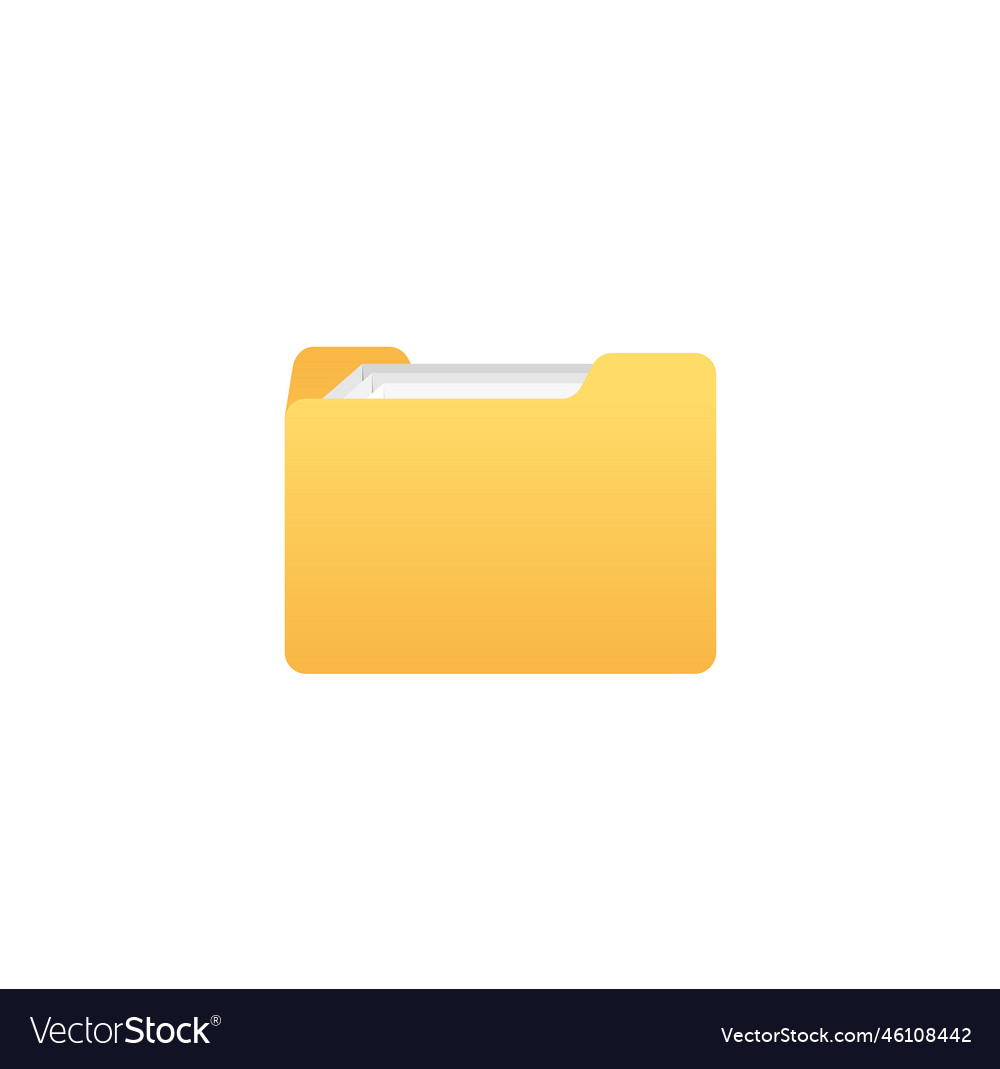 Yellow folder icon design user interface