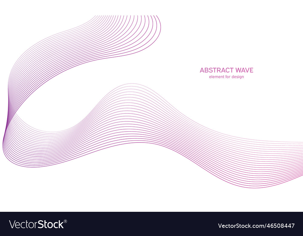 Abstract colorful wave element for design digital