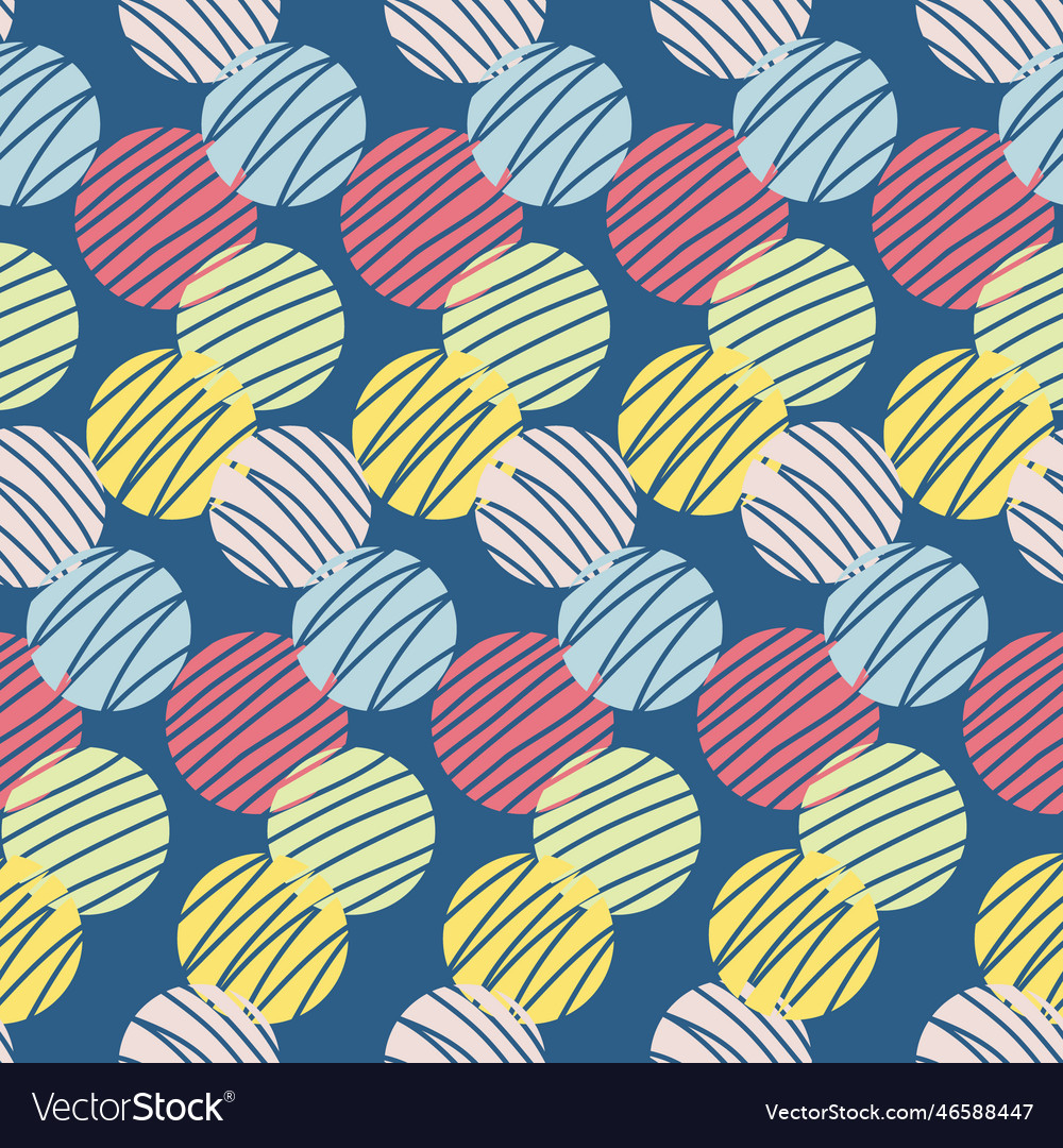 Abstract pattern with colored circles and zigzags vector image Abstract pattern with colored circles and zigzags