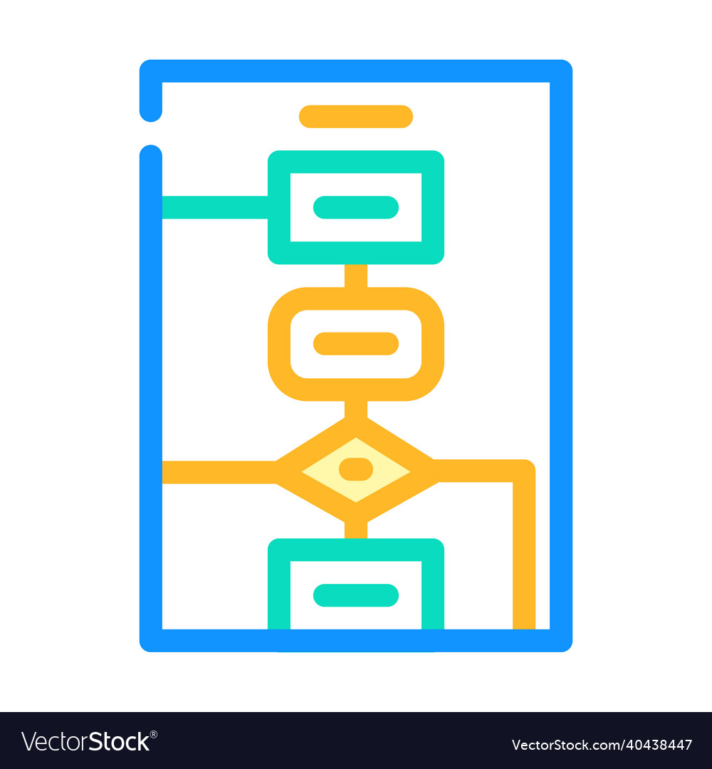 Algorithm Software Daten Wissenschaft Farbsymbol vector image Algorithm Software Daten Wissenschaft Farbsymbol