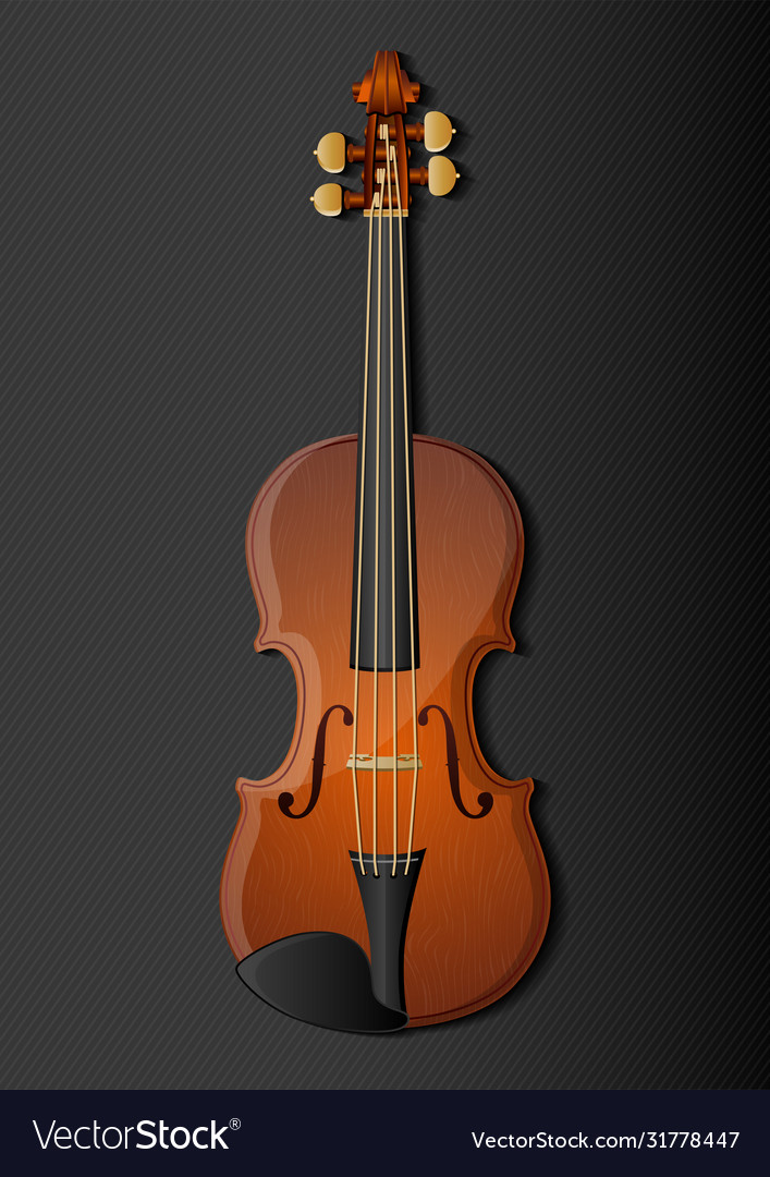 Background with classic violin Royalty Free Vector Image