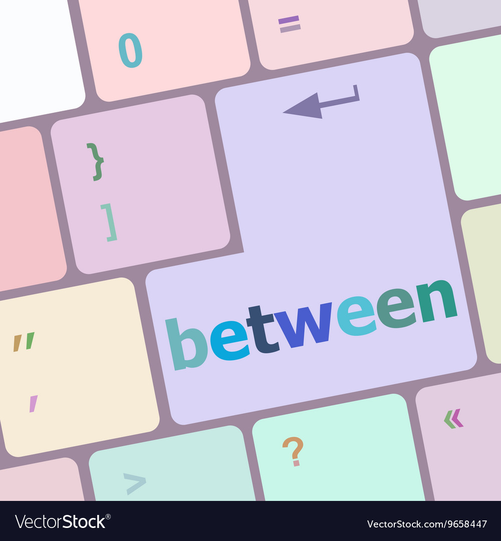 Between button on computer pc keyboard key