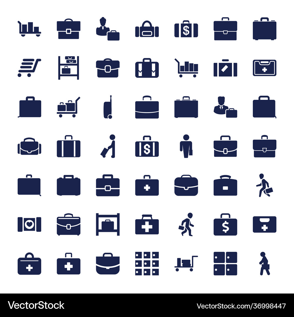 Case icons Royalty Free Vector Image - VectorStock