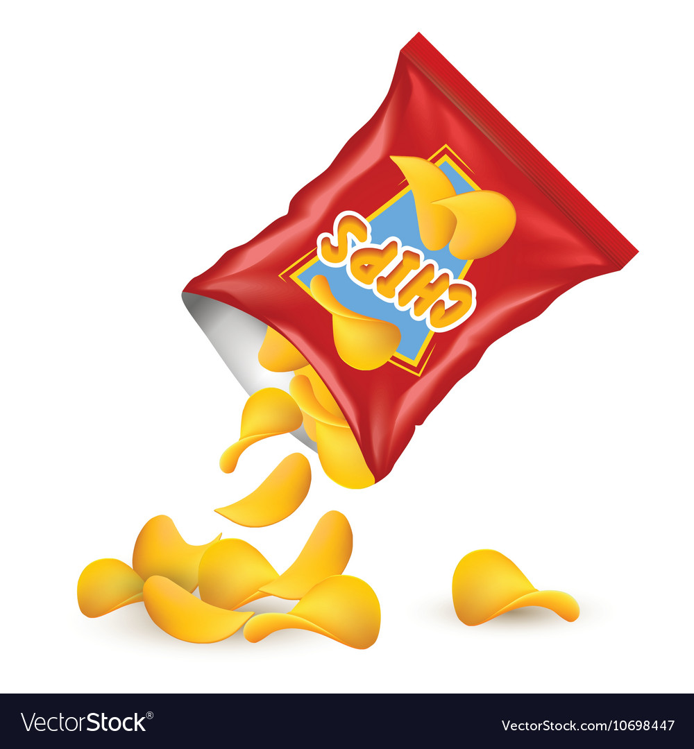 Chips package concept Royalty Free Vector Image