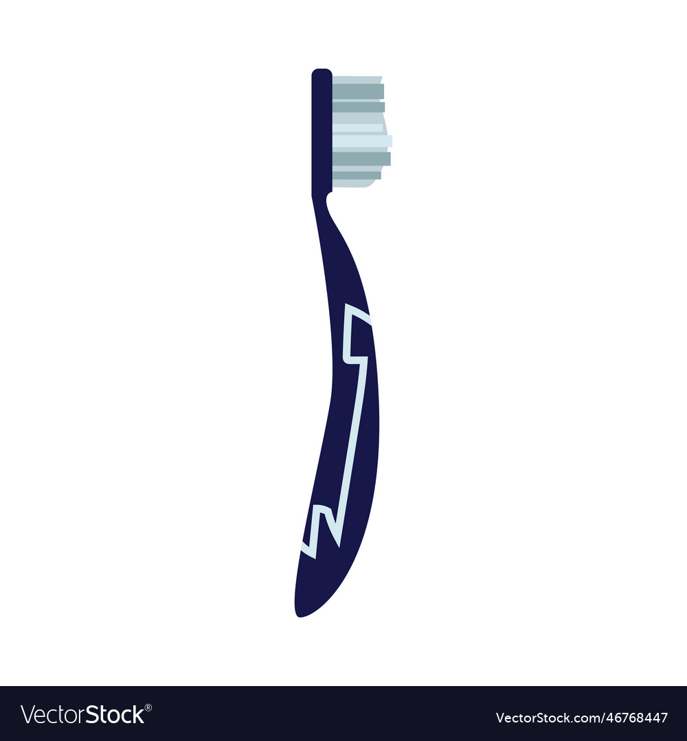 Dark Blue Cartoon Toothbrush Royalty Free Vector Image