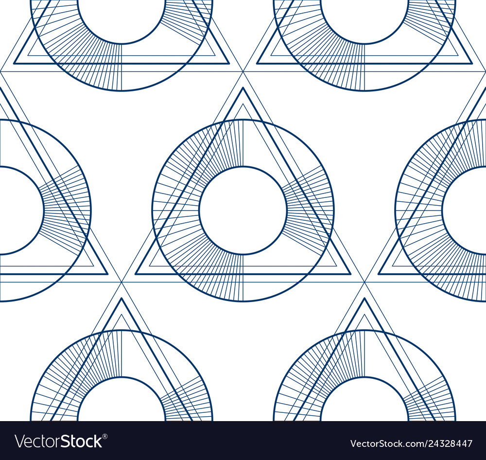 Geometric 3d lines abstract seamless pattern