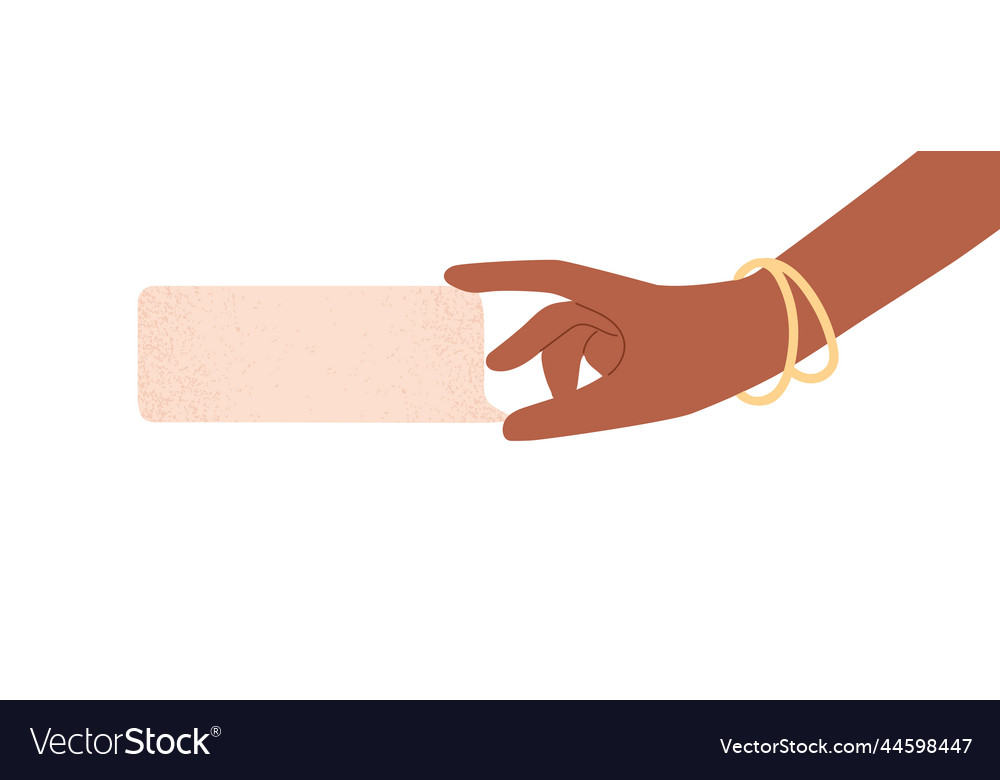 Hand holding blank speech bubble empty dialog vector image Hand holding blank speech bubble empty dialog
