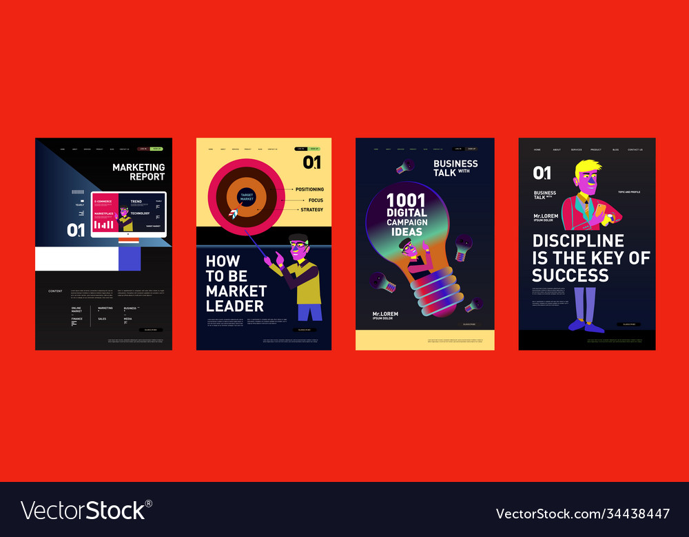 Presentation and website interface layout design