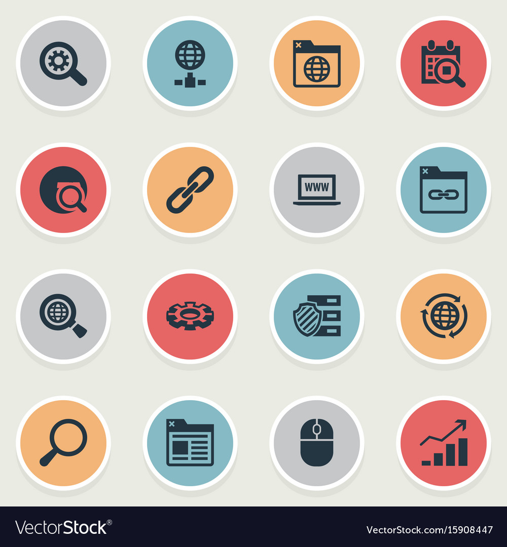 Set of simple search icons