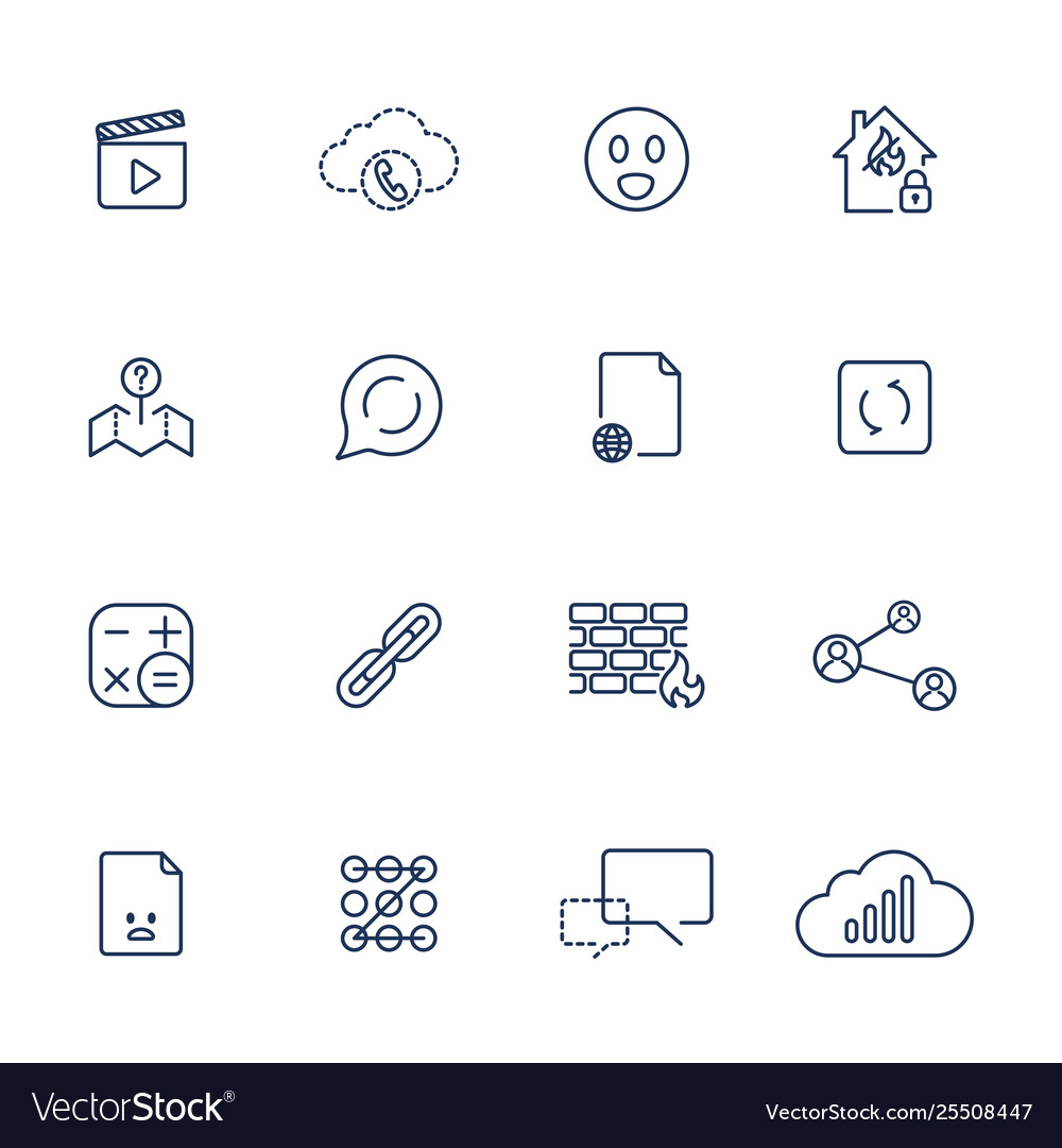 Set with different icons
