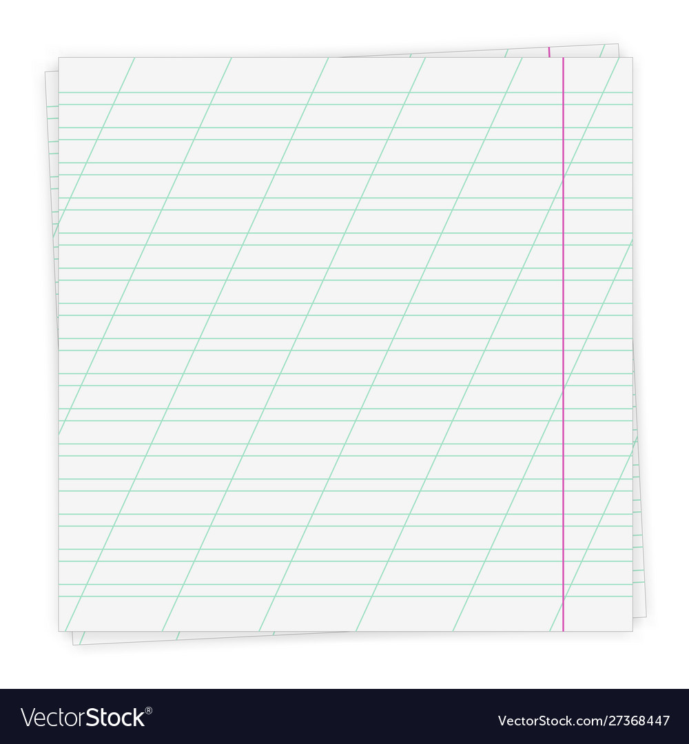Sheet paper in a slanting line vector image Sheet paper in a slanting line