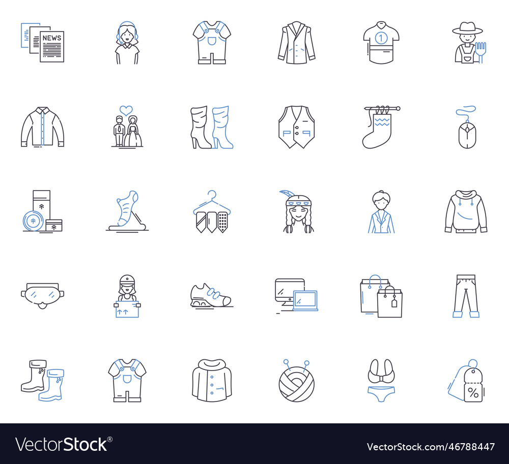 Showcasing line icons collection exhibit display Vector Image