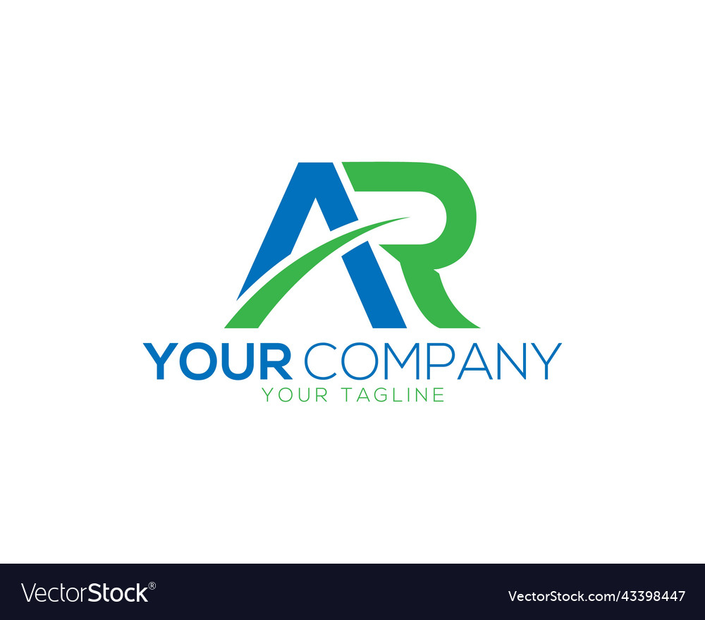 Simple ar creative logo Royalty Free Vector Image