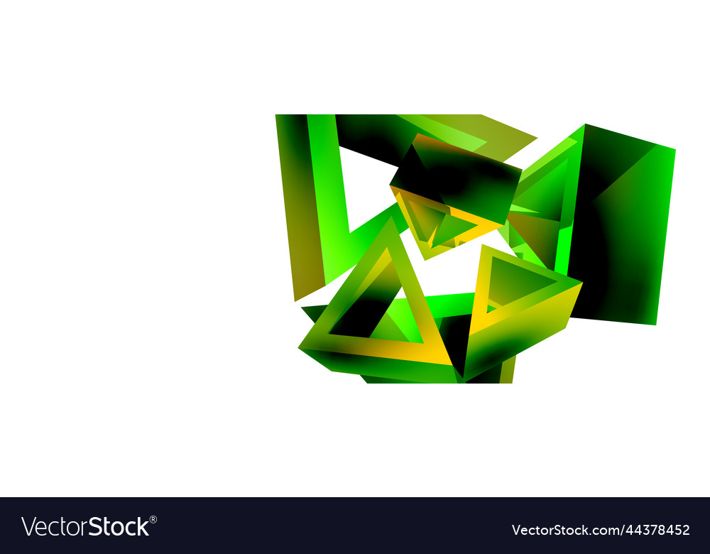 3d triangle abstract background basic shape vector image 3d triangle abstract background basic shape