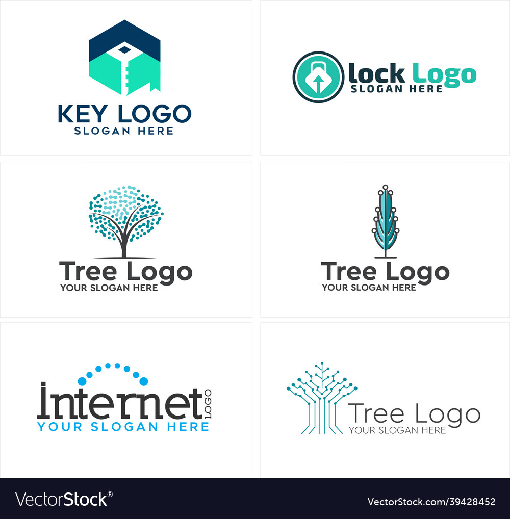 A set of technology internet tree circuit board Vector Image A set of technology internet tree circuit board