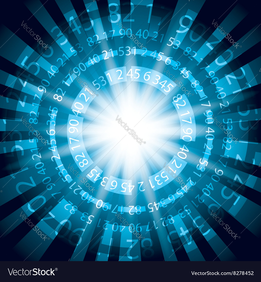 Abstract blue background with numeric data