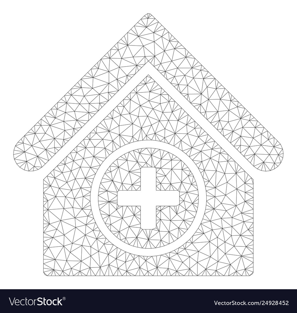 Add building polygonal frame mesh vector image Add building polygonal frame mesh