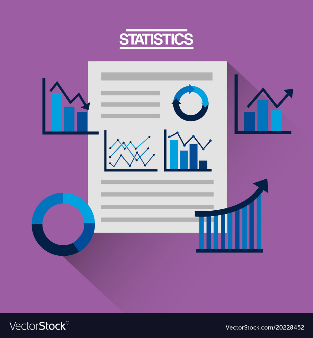 Financial statistics corporate document business Vector Image