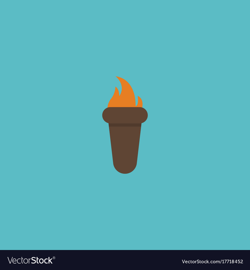 Flat icon torch element