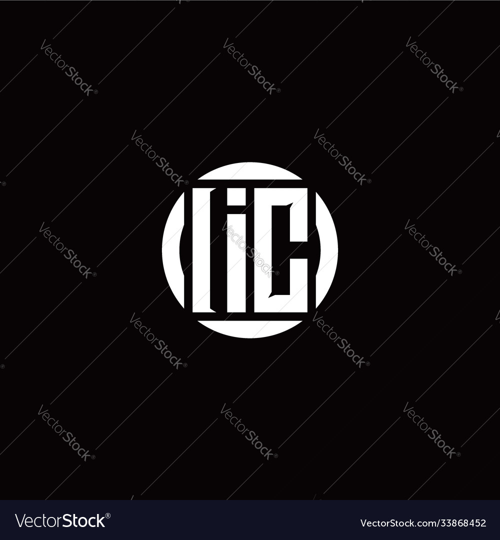 I c initial logo modern isolated with circle vector image I c initial logo modern isolated with circle