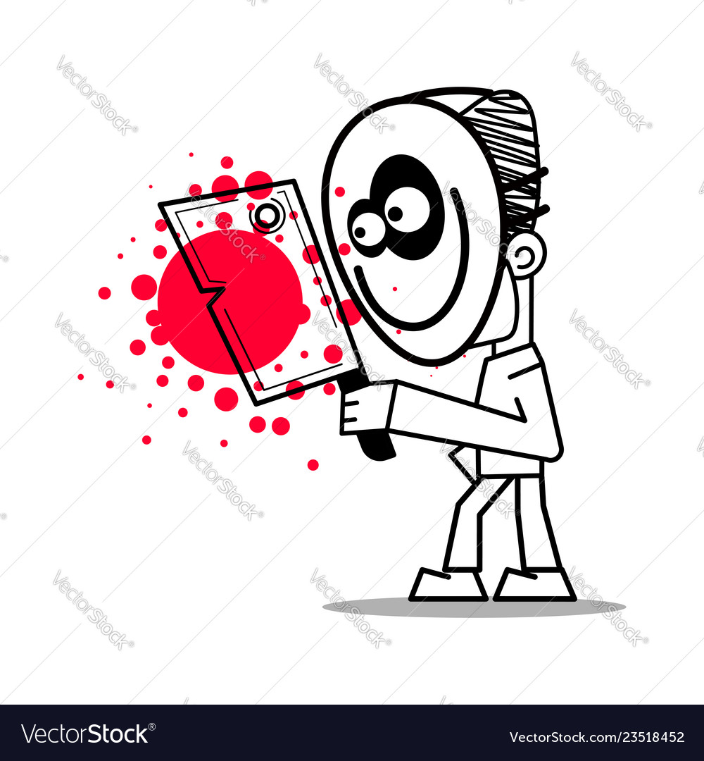 Killer with bloody knife in hand isolated images