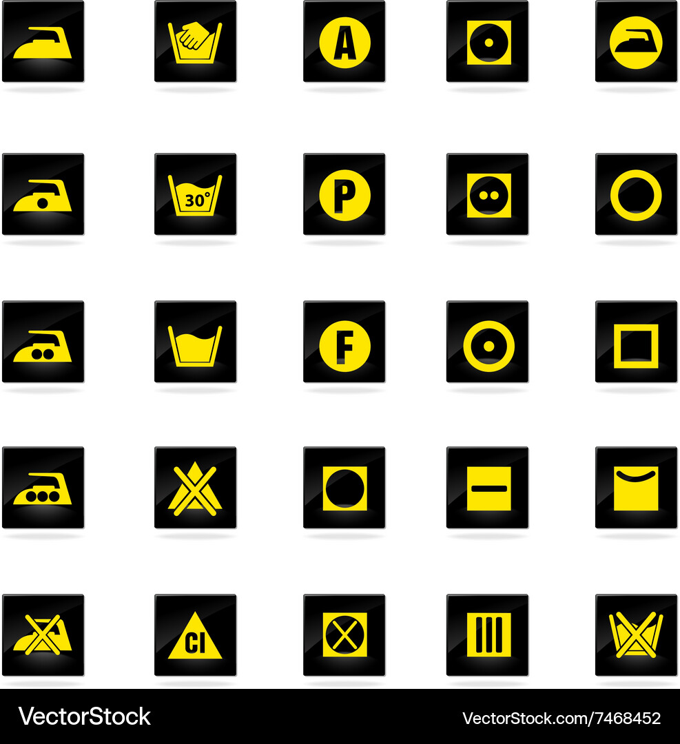 Laundry icons set Royalty Free Vector Image - VectorStock