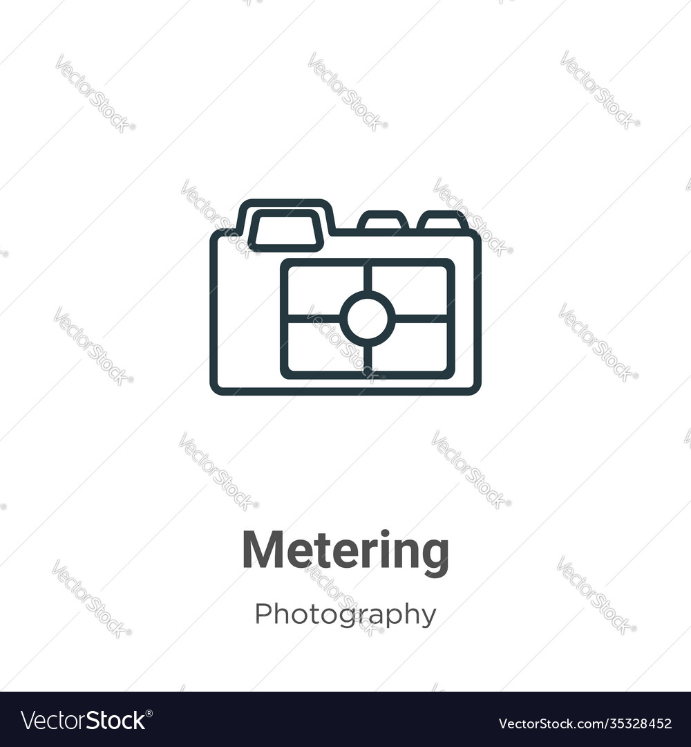 Metering outline icon thin line black Royalty Free Vector