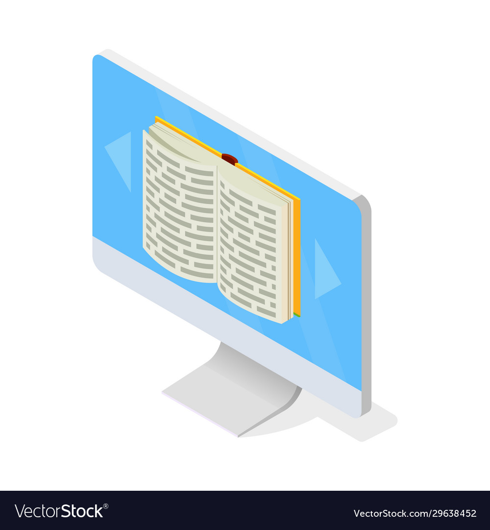 Monitor with opened book on screen access