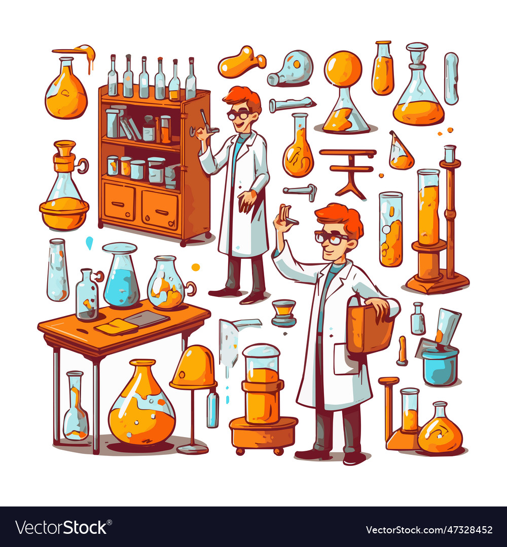 Scientists with simple characters