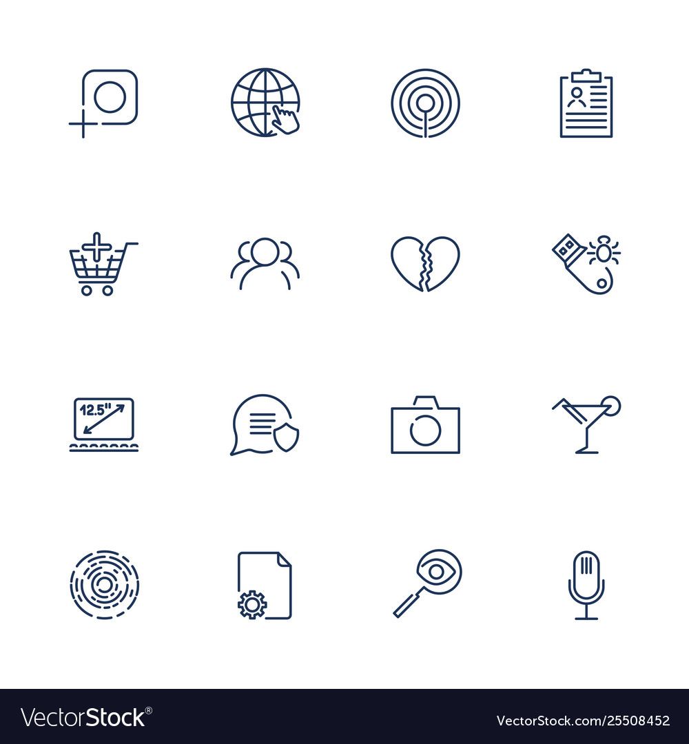 Simple different ui icons for app sites programs